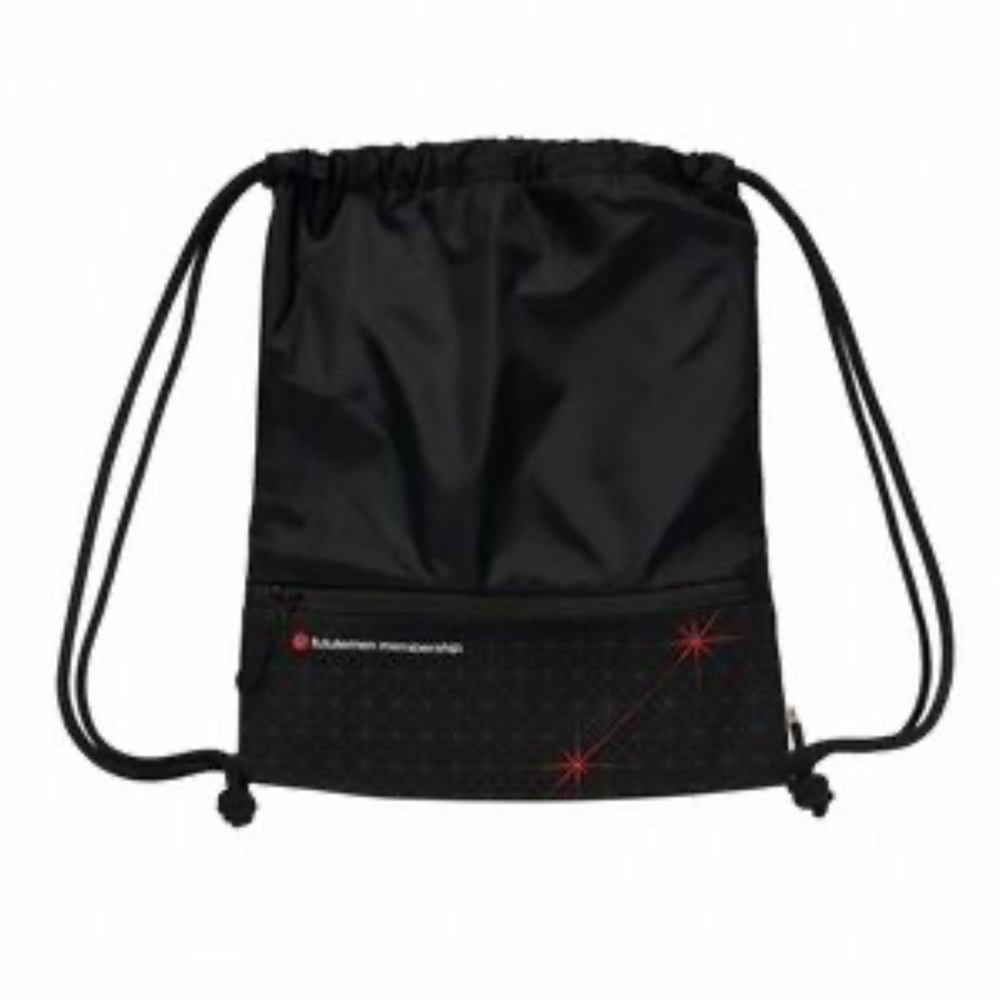 Lululemon Black Drawstring Bag